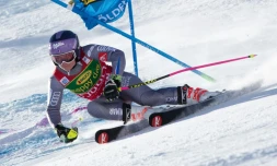 La Française Tessa Worley, 2e du slalom géant de Sölden, épreuve d'ouverture de la Coupe du monde le 28 octobre 2017 