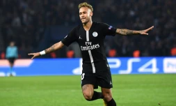 Neymar, auteur d'un triplé pour le PSG face à l'Etoile rouge de Belgrade, le 3 octobre 2018 au Parc des Princes