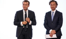Emmanuel Macron et Stéphane Bern le 31 mai 2018 à l'Elysée