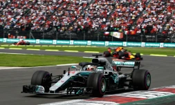Le Britannique Lewis Hamilton (Mercedes) lors du GP du Mexique, le 28 octobre 2018 à Mexico 