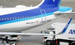 Un Airbus 321 neo de la compagnie All Nippon Airways (ANA) sur le tarmac de l'aéroport Haneda de Tokyo, le 29 novembre 2025