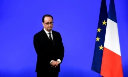 François Hollande le 21 mars 2017 à Vaulx-en- Velin