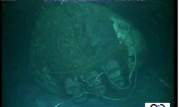 Image fournie par la marine argentine d'un morceau de l'épave du sous-marin localisé un an après son naufrage dans l'océan atlantique, le 17 novembre 2018
