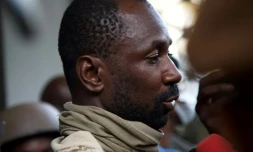 Le colonel Assimi Goïta aprÚs le coup d'Etat au Mali, à Bamako le 19 août 2020