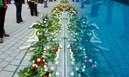 Hommages aux victimes d'euthanasie sous le 3e Reich, à Berlin, le 2 septembre 2014