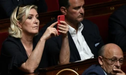 La députée et présidente du Rassemblement national Marine Le Pen à l'Assemblée nationale en juillet 2019