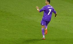 Le buteur du Real Madrid Cristiano Ronaldo, auteur d'un doublé contre la Juve en finale de la Ligue des champions, le 3 juin 2017 à Cardiff
