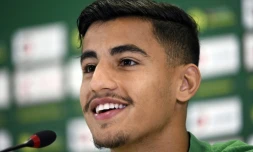 L'attaquant de l'Australie Daniel Arzani en conférence de presse, le 18 juin 2018 à Kazan   
