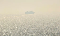 Un cargo commercial quitte le port d'Odessa, le 16 août 2023 en Ukraine