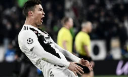 L'attaquant de la Juventus Cristiano Ronaldo auteur d'un triplé face à l'Atletico Madrid en C1, le 12 mars 2019