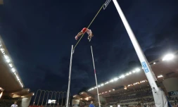 Le perchiste français Renaud Lavillenie lors du meeting de Monaco, le 21 juillet 2017