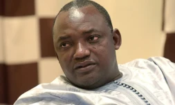 Le président gambien élu Adama Barrow le 12 décembre 2017 à Banjul