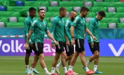 Des joueurs hongrois participent à un entraînement à l'Allianz Arena à Munich le 22 juin 2021