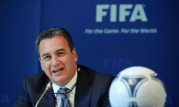 L'ex-procureur fédéral 
Michael J. Garcia, enquêteur de la Fifa, s'adressant à la presse à Zurich, le 27 juillet 2012 