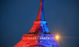 La Tour Eiffel aux couleurs du PSG à la veille de la finale de Ligue des champions contre Arsenal, le 29 mai 2026