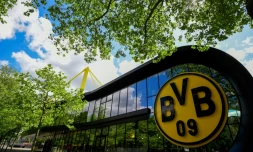 L'entrée du stade Signal Iduna Park, le 14 mai 2020 à Dortmund, en Allemagne