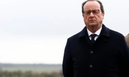 Le président François Hollande, le 3 mars 2016 peu avant le 34e sommet franco-britannique, à la préfecture d'Amiens