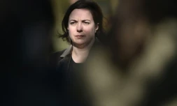 La ministre du Logement Emmanuelle Cosse à Doue-la-Fontaine le 29 octobre 2016