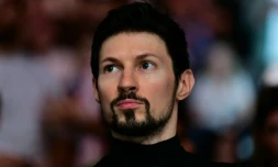 Le cofondateur de Telegram, Pavel Durov, assistant à un combat de MMA entre le Russe Said Nurmagomedov et l'Américain Mario Bautista à Abou Dhabi, le 25 octobre 2025