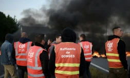 Blocage du site de la raffinerie Total le 17 mai 2016 à Donges