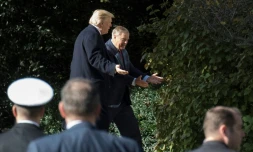 Le président américain Donald Trump avec le sénateur républicain Lindsey Graham en novembre 2018 à la Maison Blanche