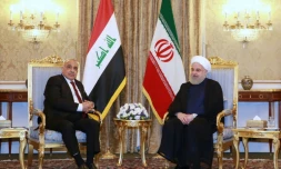Le président iranien Hassan Rohani (gauche) lors d'une rencontre avec le Premier ministre irakien Adel Abdel Mahdi à Téhéran, le 22 juillet 2019. Photo distribuée par la présidence iranienne