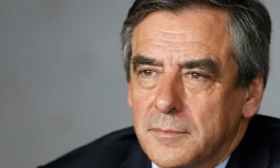 François Fillon, le 2 mars 2017 à Nîmes, lors d'un déjeuner avec des viticulteurs