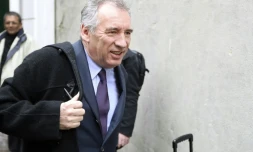 François Bayrou à la sortie du siège du MoDem le 22 février 2017 à Paris