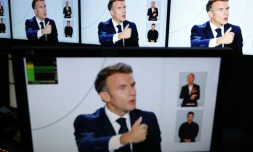 Le président français Emmanuel Macron lors de son intervention à la télévision le 24 septembre 2023