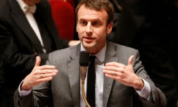 Le ministre de l'Economie Emmanuel Macron à l'Assemblée Nationale à Paris, le 3 mai 2016