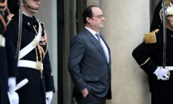 Le président François Hollande le 28 janvier 2016 à l'Elysée à Paris