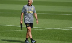 L'entraîneur de Nantes, le Bosnien Vahid Halilhodzic, lors d'un entraînement de l'équipe à La Jonelière, à La Chapelle-sur-Erdre près de Nantes, le 26 juin 2019