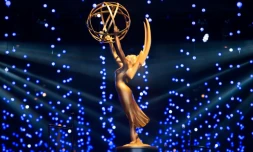 Une statuette pour les Emmy Awards, cérémonie de récompenses de la télévision américaine qui aura lieu le 17 septembre 2018 à Los Angeles, photographiée le 6 septembre 2018 