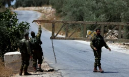 Des militaires israéliens à un barrage près de Ramallah, le 17 juin 2017