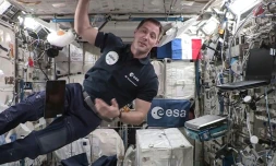 L'astronaute français Thomas Pesquet, à bord de la Station spatiale internationale, le 3 septembre 2021