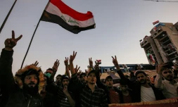 Manifestation contre le gouvernement place Tahrir, le 24 décembre 2019 à Bagdad, en Irak