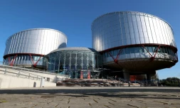 La Cour européenne des droits de l'homme (CEDH) à Strasbourg, le 27 septembre 2023