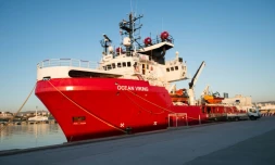 Le bateau humanitaire Ocean Viking affrêté par les ONG Médecins sans Frontières et SOS Méditerranée, le 4 août 2019 à Marseille