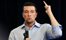 Le président du Rassemblement national Jordan Bardella à Breteuil, dans l'Oise, le 19 septembre 2026
