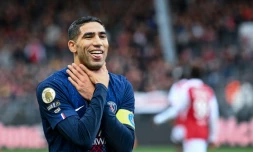 Achraf Akimi, auteur d'un doublé pour le PSG à Brest, le 25 octobre 2025