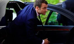 Le président français Emmanuel Macron à Berlin, le 15 mai 2017
