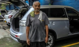 Le Vénézuélien Carlos Figueroa à Medellin en Colombie, le 15 mai 2018