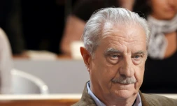 Le comédien Michel Aumont lors de l'enregistrement d'une émission pour TF1 le 22 septembre 2011