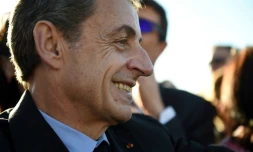 L'ancien président français Nicolas Sarkozy, le 22 novembre 2017 à Saint-Aignan-sur-Cher