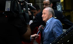 Le président déchu de la Fifa Sepp Blatter, le 19 juin 2018 à Moscou