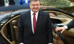 Le président ukrainien Petro Porochenko, le 12 février 2015 à Bruxelles