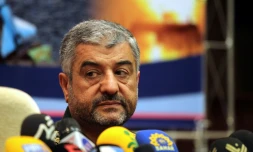 Le chef des Gardiens de la révolution, le général Mohammad Ali Jafari, le 16 septembre 2012 lors d'une conférence de presse à Téhéran