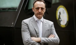 Christophe Molmy, patron de la BRI, le 19 novembre 2015 au siège de police judiciaire à Paris