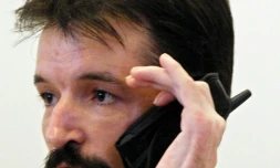 Denis Chatelier lors d'une conférence de presse à l'hôpital Edouard-Herriot à Lyon le 18 janvier 2001