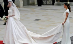 Kate Middleton et sa soeur Pippa lors de son mariage avec le prince William, le 29 avril 2011 à Londres
